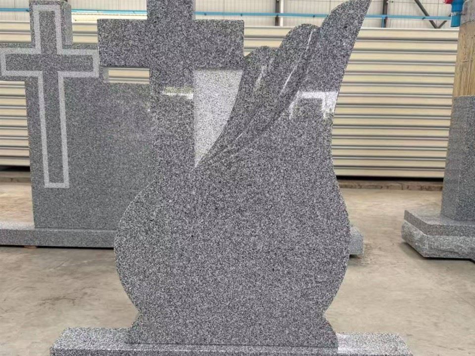 Romania Style Cambodia Grey Modern Asymmetrical Cross Monument
